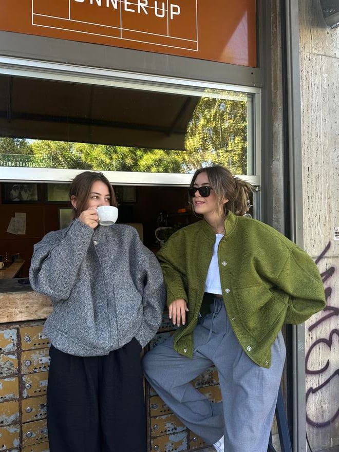 Kuzu Oversize Bomber Ceket - Yeşil - Dominatrend