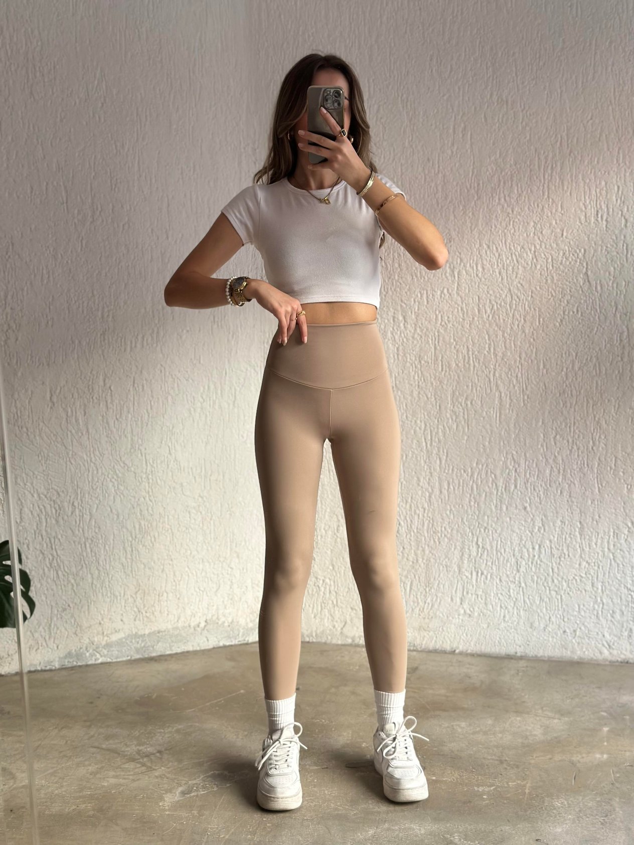 Oysh Comfortlüx Şardonlu Tayt - Krem - Dominatrend