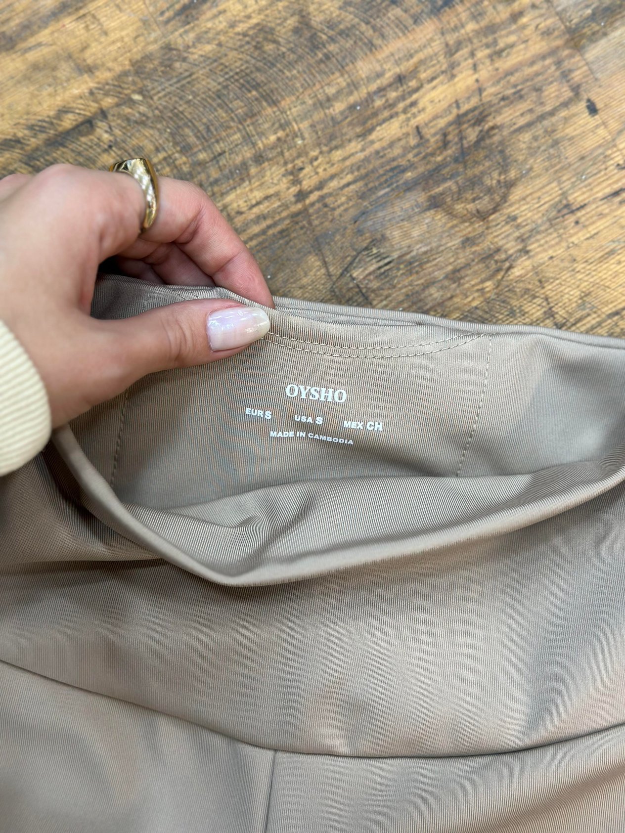 Oysh Comfortlüx Şardonlu Tayt - Krem - Dominatrend