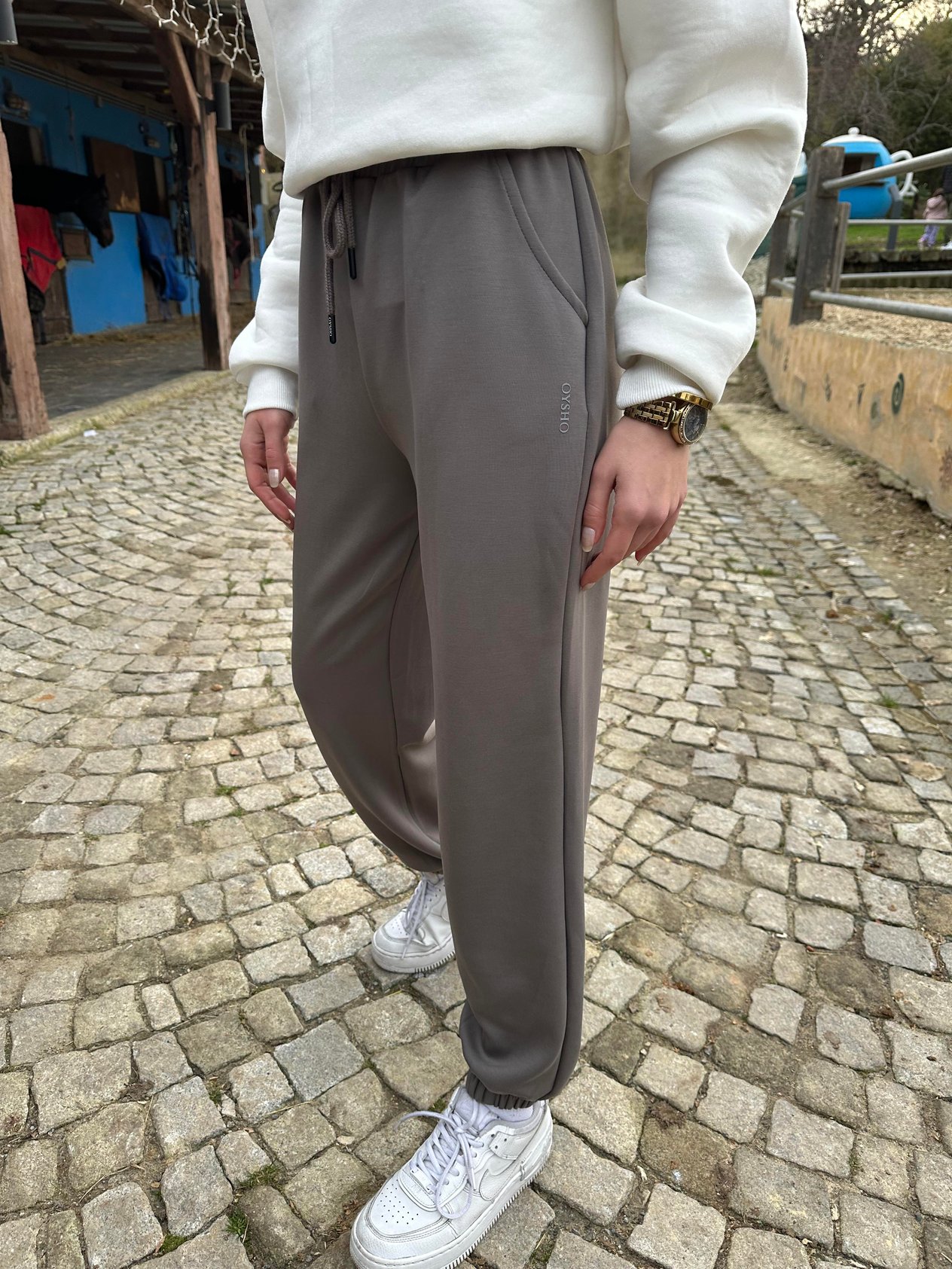 Oysho Jogger Eşofman Altı - Gri - Dominatrend
