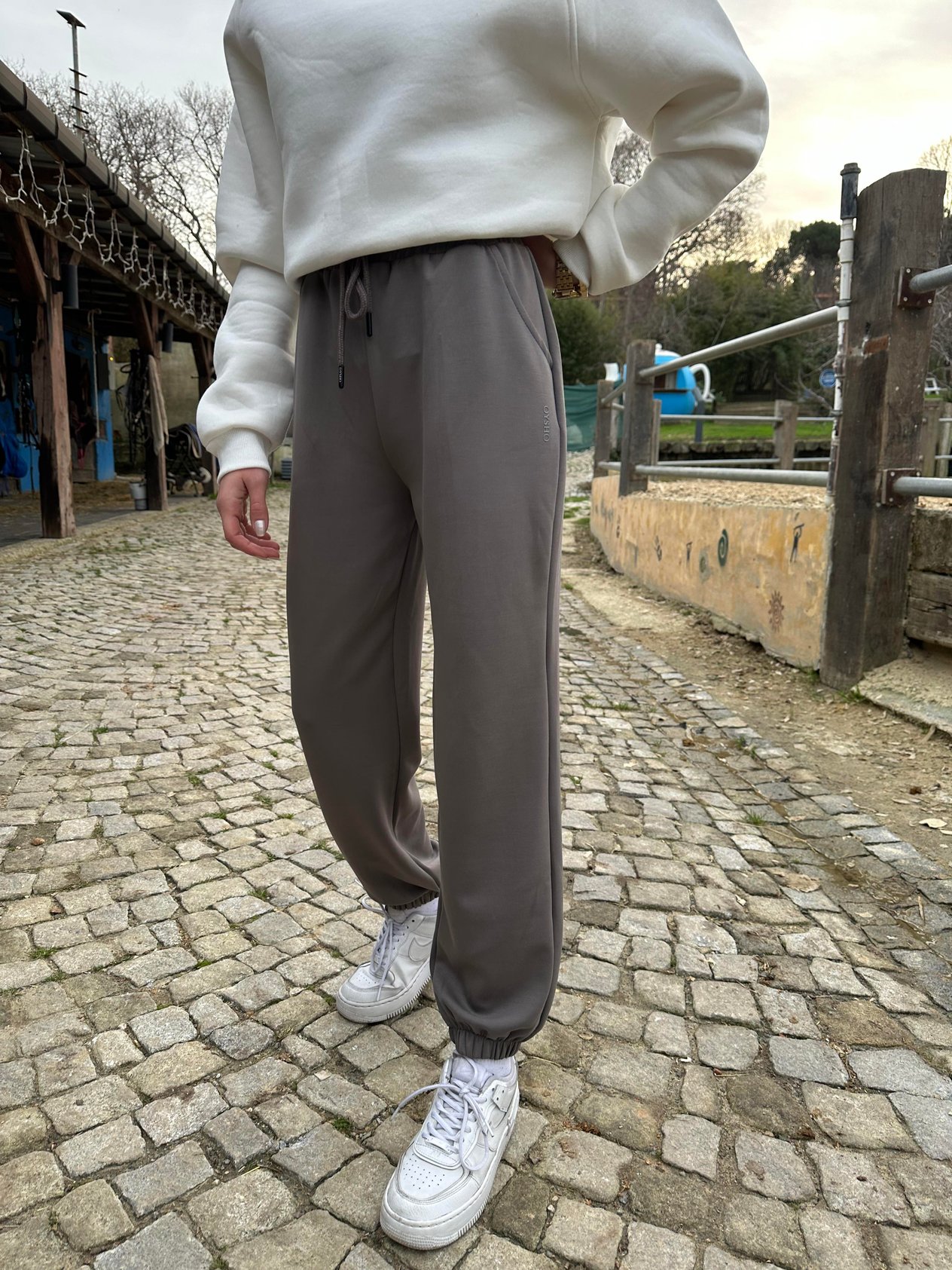 Oysho Jogger Eşofman Altı - Gri - Dominatrend