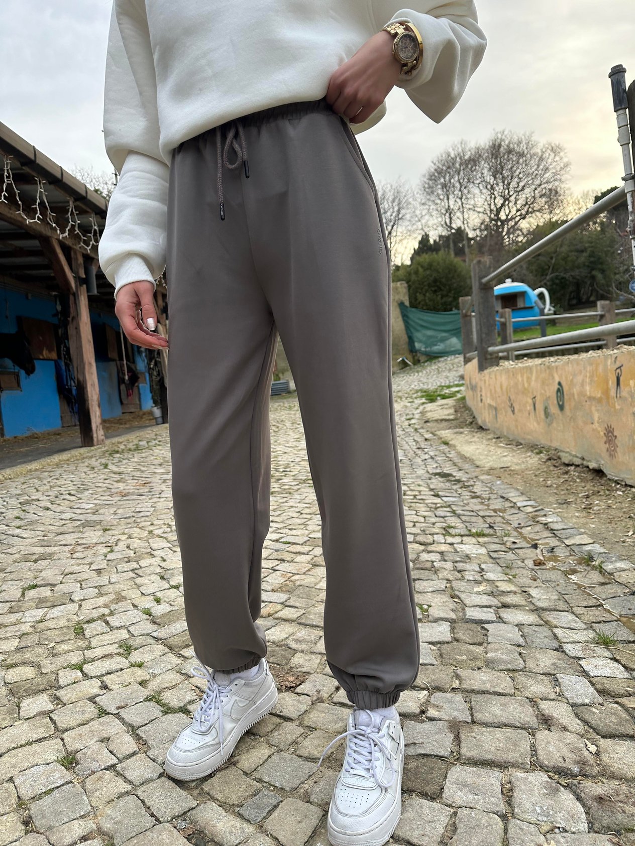 Oysho Jogger Eşofman Altı - Gri - Dominatrend