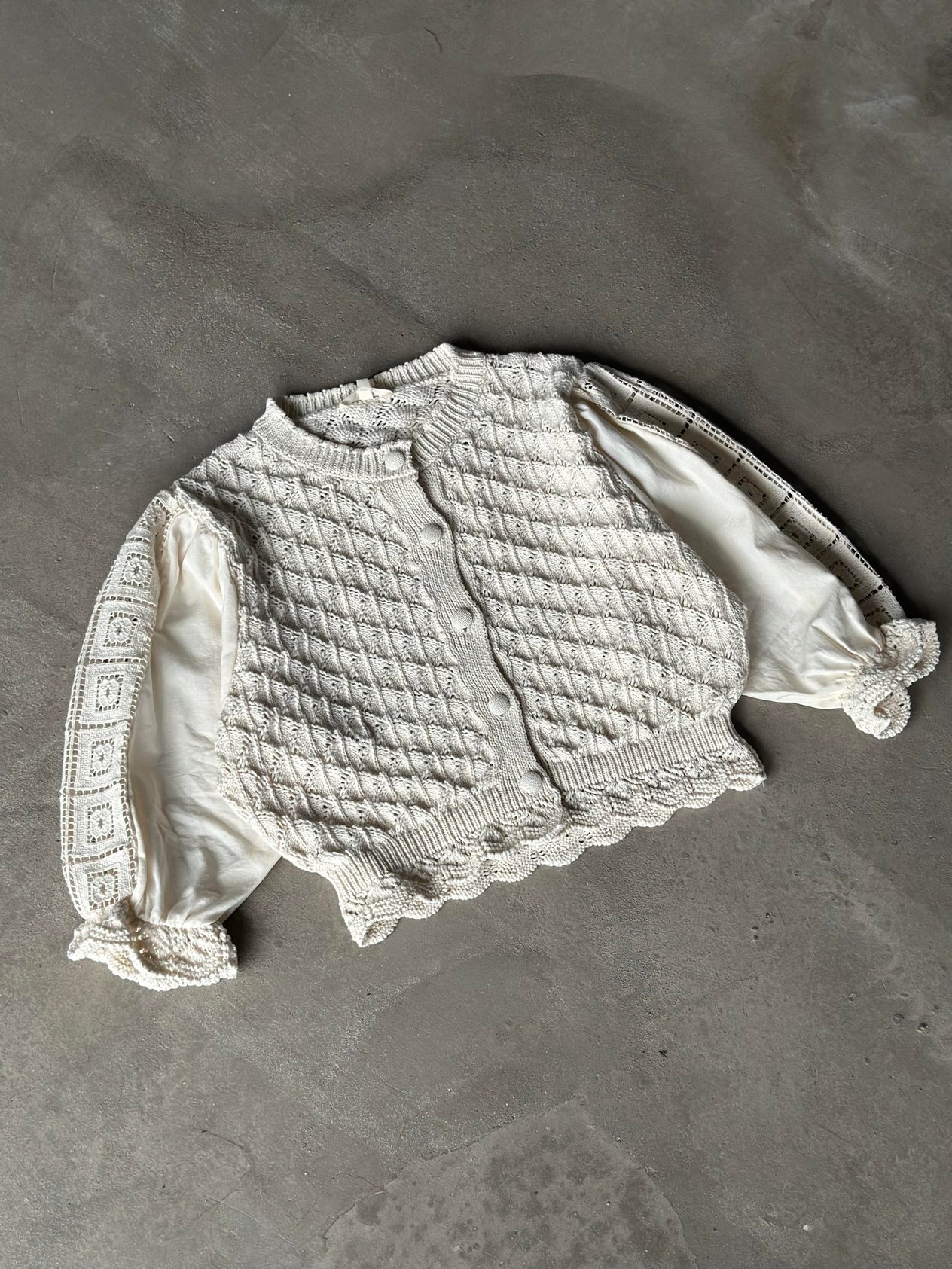 Vintage Hırka Ekru - Dominatrend
