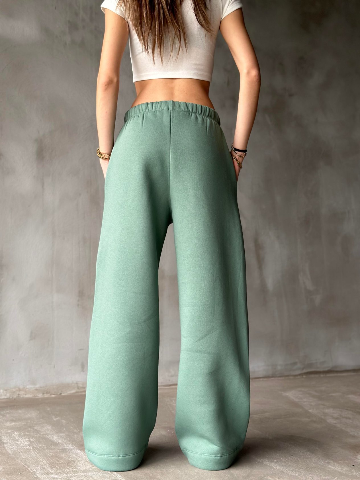 ZR Straight Fit Eşofman Altı - Yeşil - Dominatrend