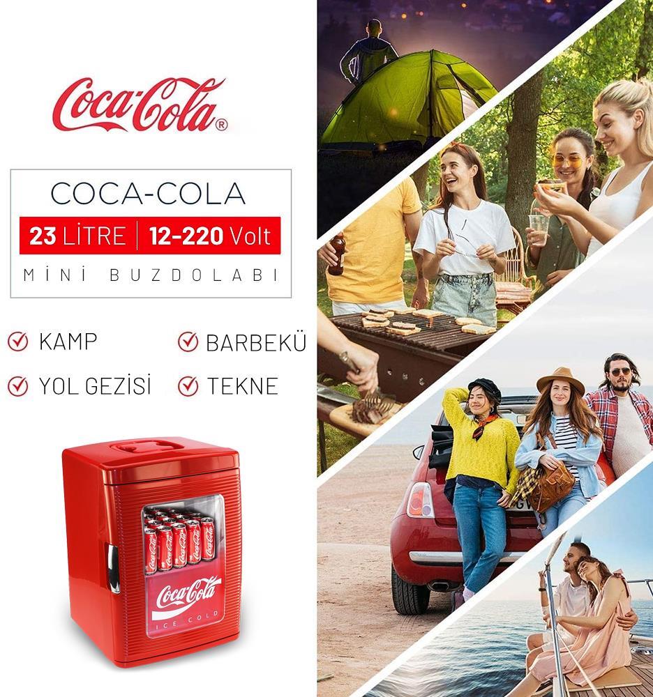 Coca-Cola CCM25 12/220Volt AC/DC 23 Litre Sıcak/Soğuk Oto Buzdolabı