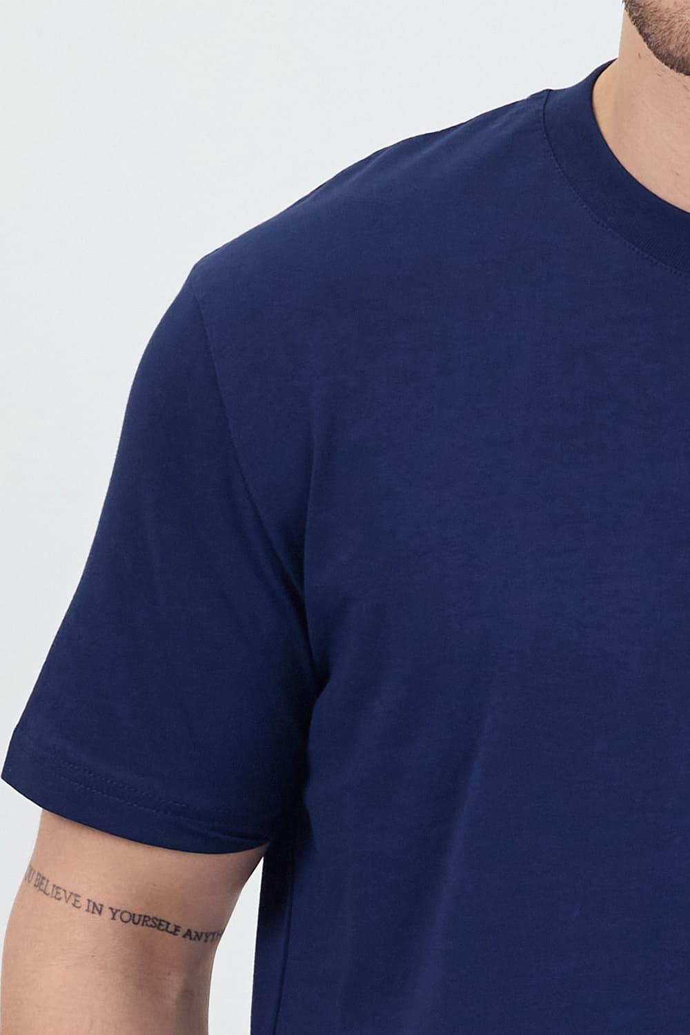 Erkek Basic Lacivert T-Shirt