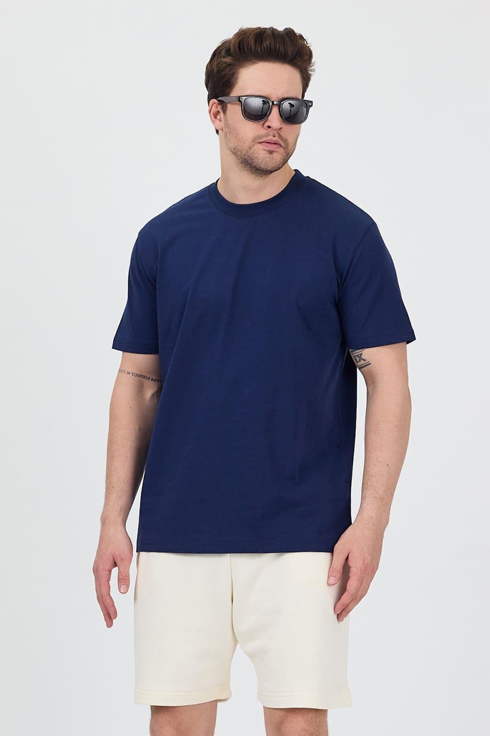 Erkek Basic Lacivert T-Shirt