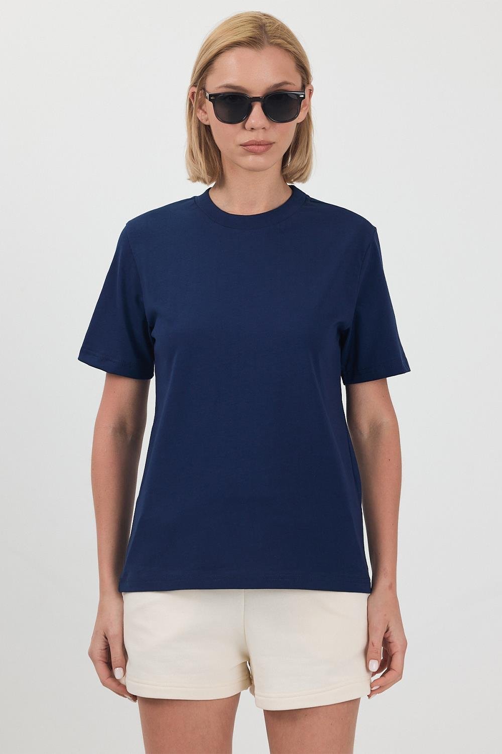 Kadın Basic Lacivert T-Shirt