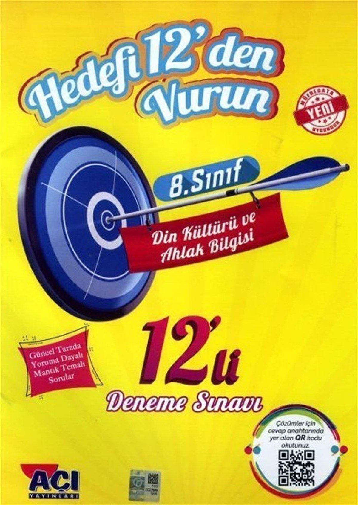 Açı Yayınları 8. Sınıf Din Kültürü ve Ahlak Bilgisi 12 li Deneme Sınavı