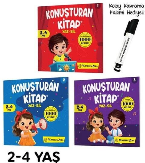 Yükselen Zeka Yayınları Konuşturan Kitap Yaz Sil Serisi 2-4 Yaş