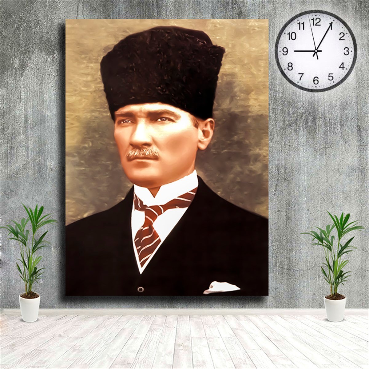 Atatürk Tablosu Kara Kalpaklı Kırmızı Kravatlı Mustafa Kemal Kanvas TabloAtatürk Tablosu Kara Kalpaklı Kırmızı Kravatlı Mustafa Kemal Kanvas TabloKanvas ATATÜRK Tabloları