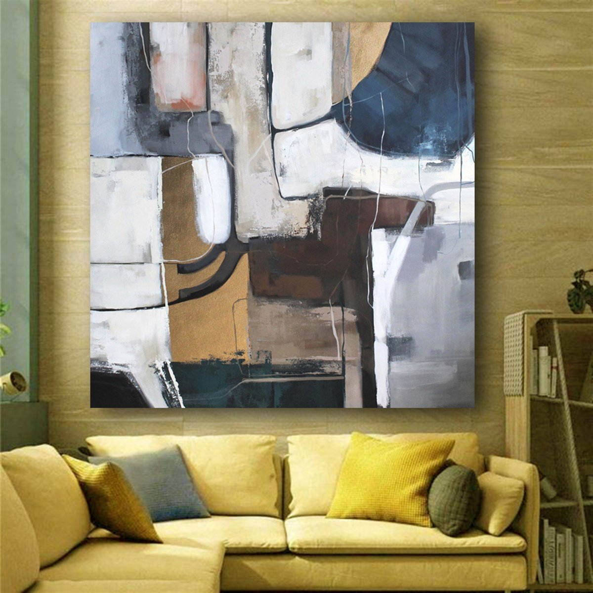 Kare Soyut Kanvas Tablo Mavi Beyaz Şekil Kare Soyut Kanvas Tablo Mavi Beyaz Şekil | Modern Canvas Tablo Setleri Kare Soyut Tablolar KARAHAN ÇERÇEVE ve KANVAS TABLO