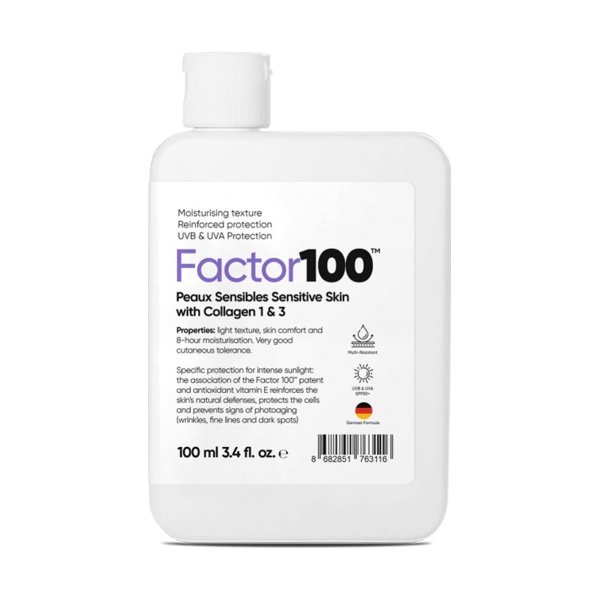 Factor100 Güneş Koruyucu Krem SPF 50+ 100ml