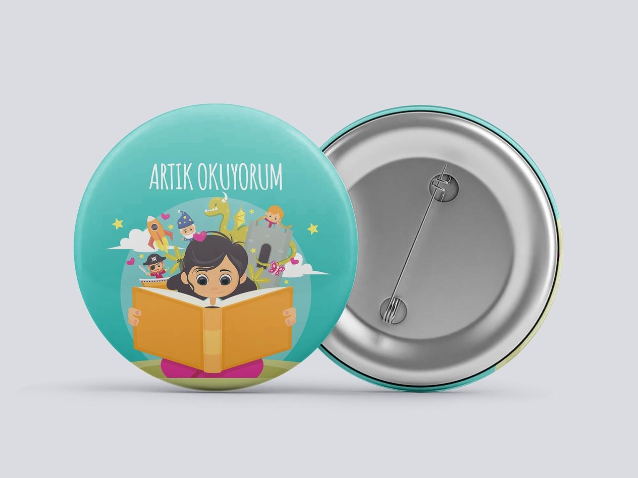 Artık Okuyorum Buton Rozet BT RZ 18