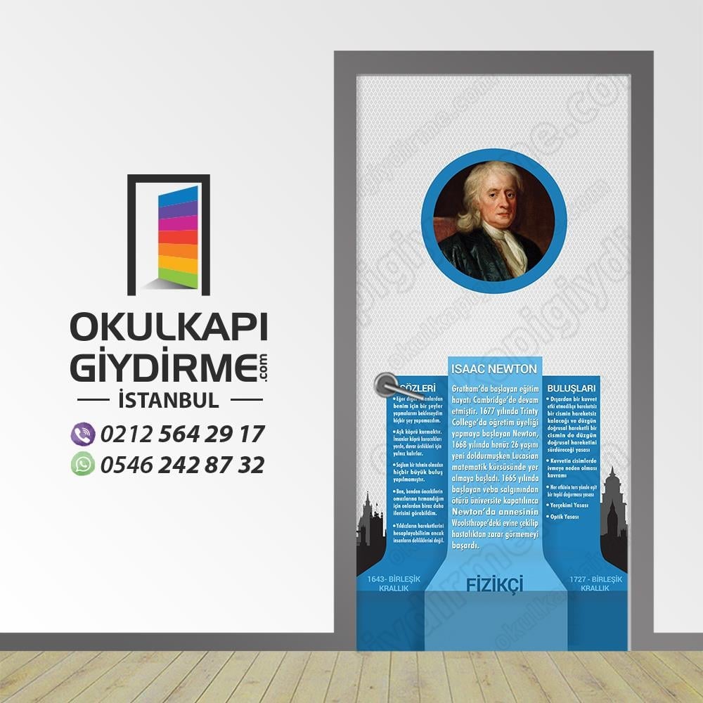 Kapı Giydirme Bilim İnsanlari Isaac Newton KG Bİ 24