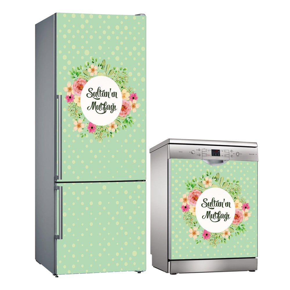 Kişiye Özel Buzdolabı ve Bulaşık Makinesi Folyo Kaplama Stickerı 