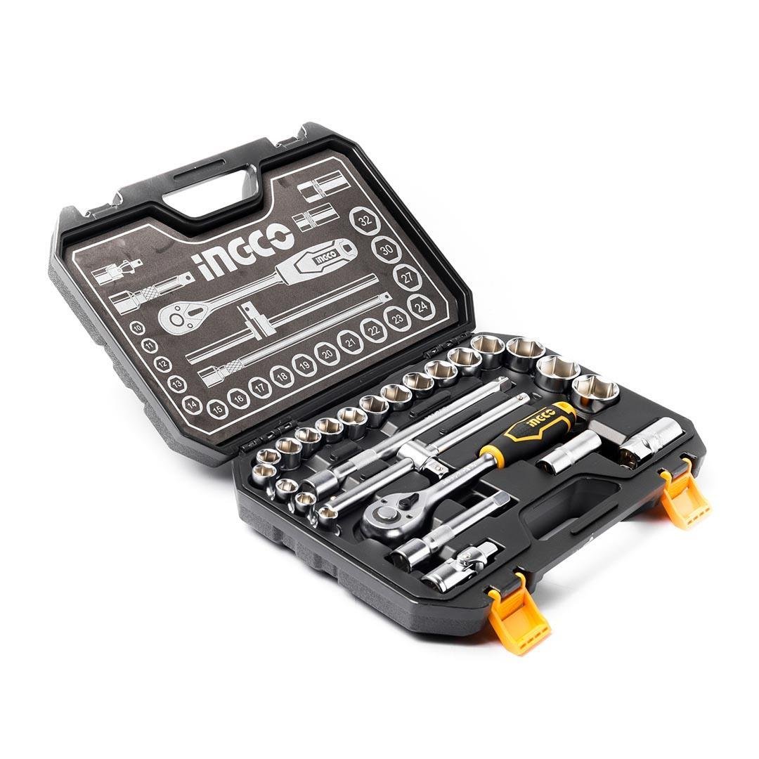 İngco HKTS12251 Endüstriyel 25 Parça 1/2'' Lokma Seti