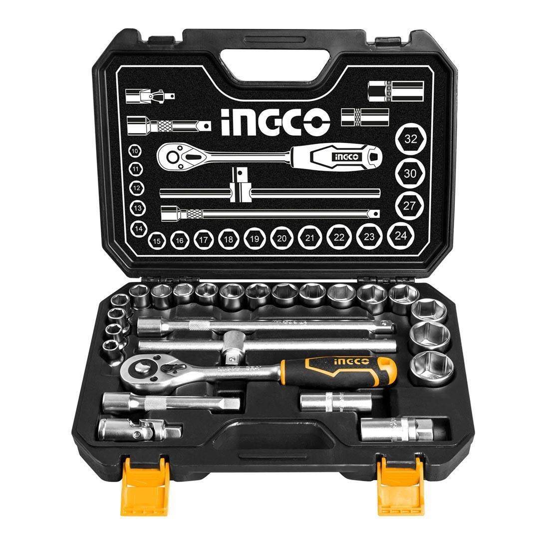 İngco HKTS12251 Endüstriyel 25 Parça 1/2'' Lokma Seti
