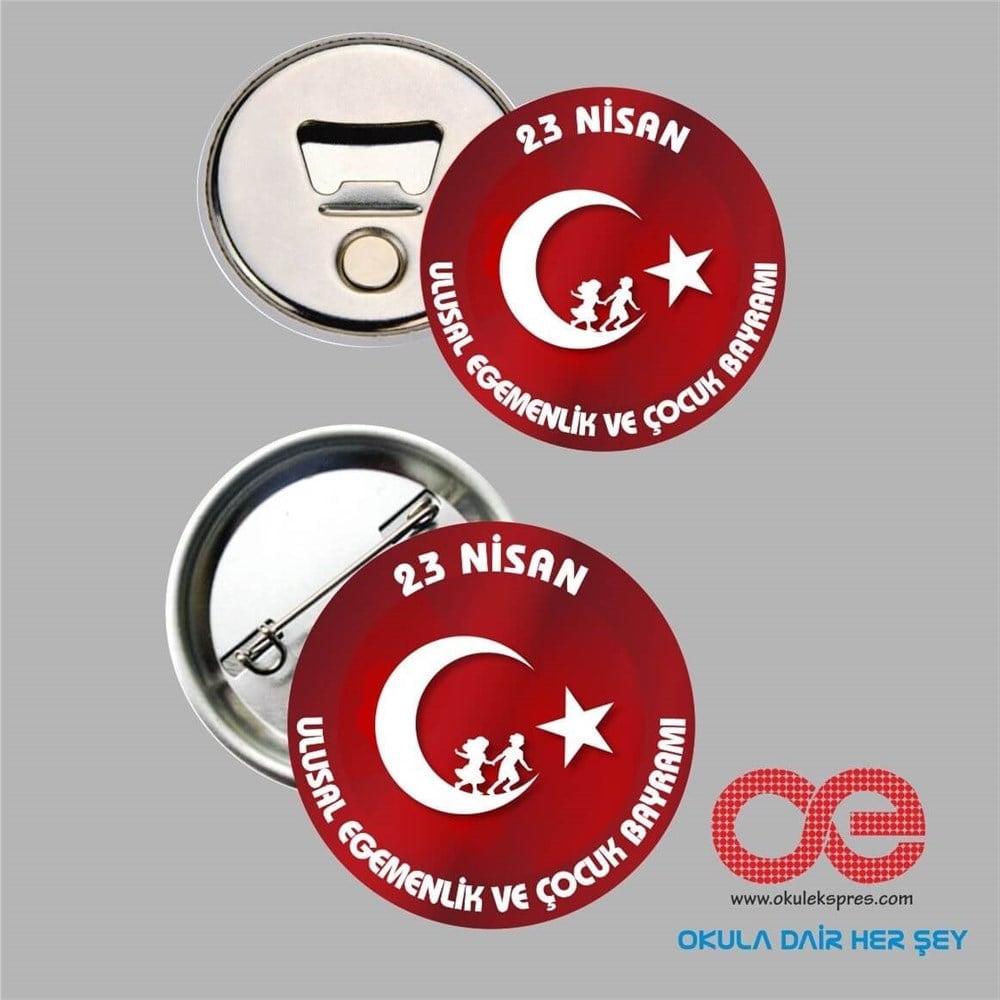 23 Nisan Temalı Buton Rozet