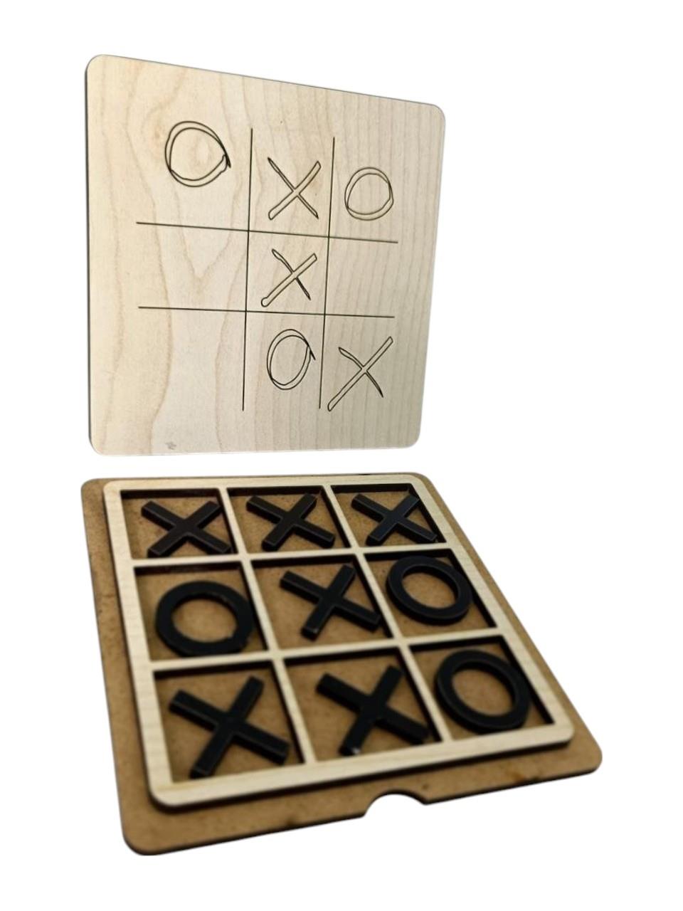 Ahşap Tic Tac Toe Oyunu (XOX Oyunu) Zeka Oyunu (18x18)