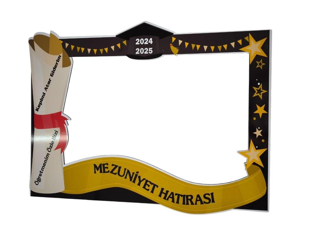 Okulekspres MDF Mezuniyet Fotoğraf Çerçevesi (53x70) – Okul Öncesi ve İlkokul İçin Renkli Hatıra Köşesi Mezuniyet Hatırası Fotoğraf Çerçevesi – Eğlenceli ve Şık Tasarım Mezuniyet Anılarını Ölümsüzleştir