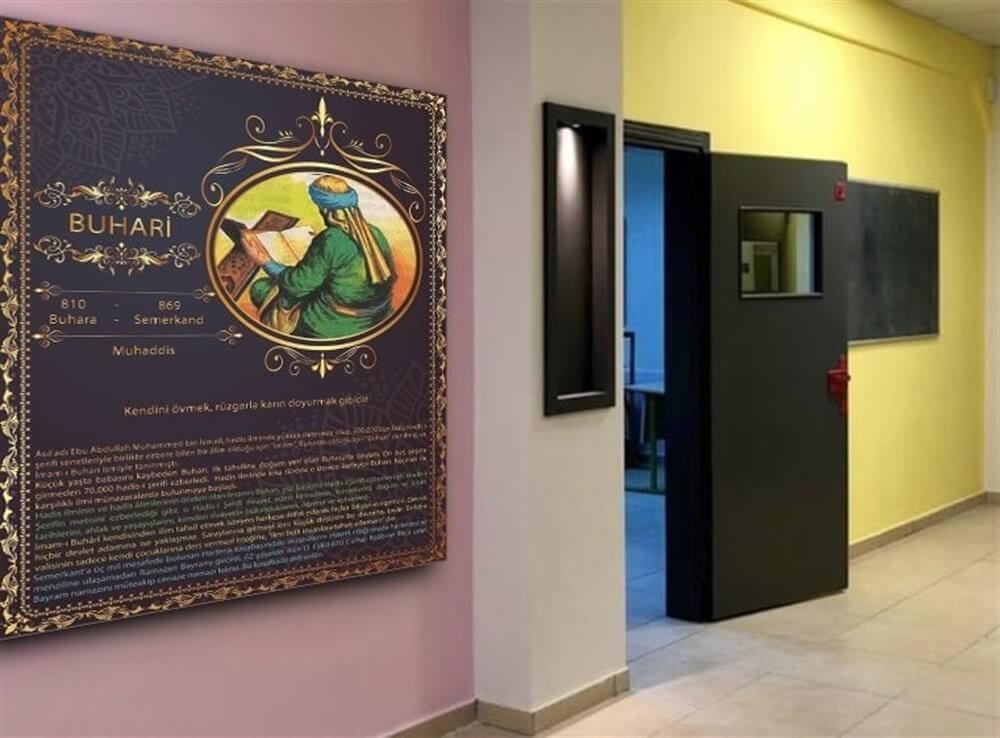 Buhari Türk Büyükleri Poster Din Kültürü ve Ahlak bilgisi Sokağı