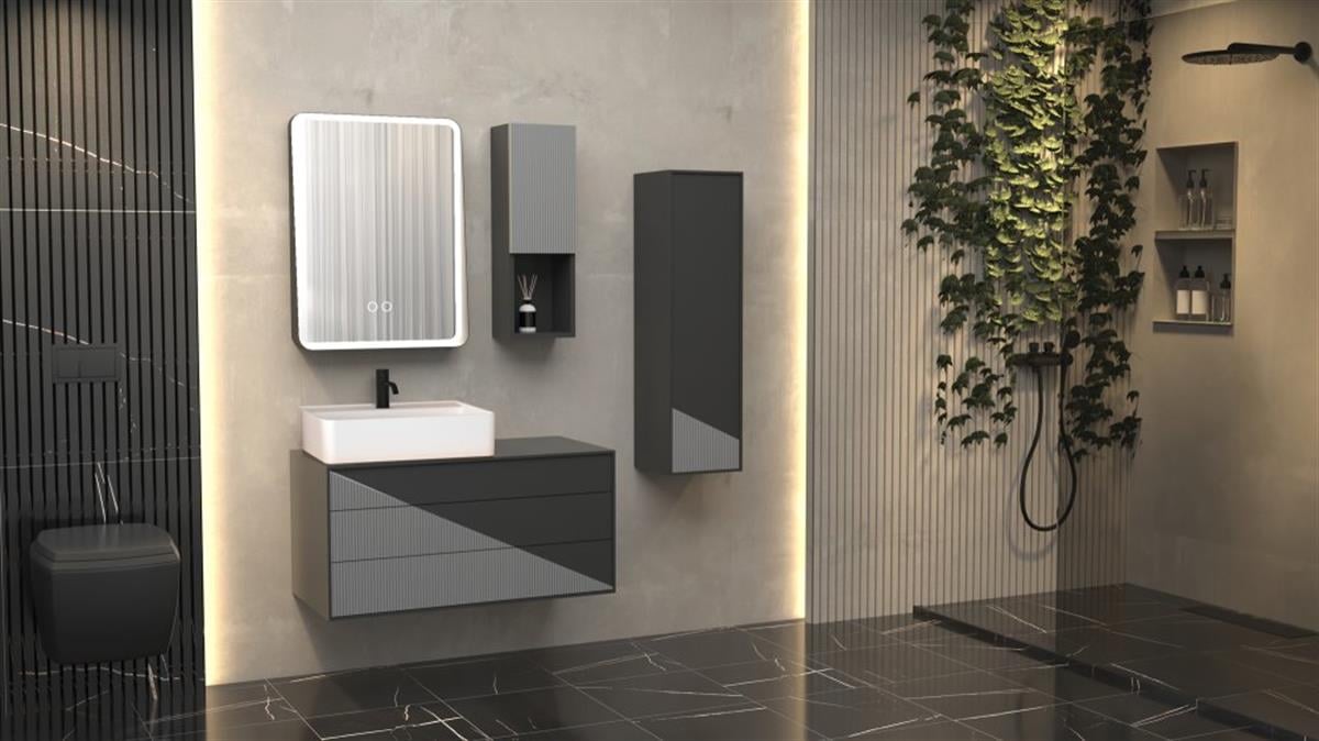VARGAS 100 CM BEYAZ LAVABOLU BANYO DOLABI (BOY DOLAP HARİÇ)