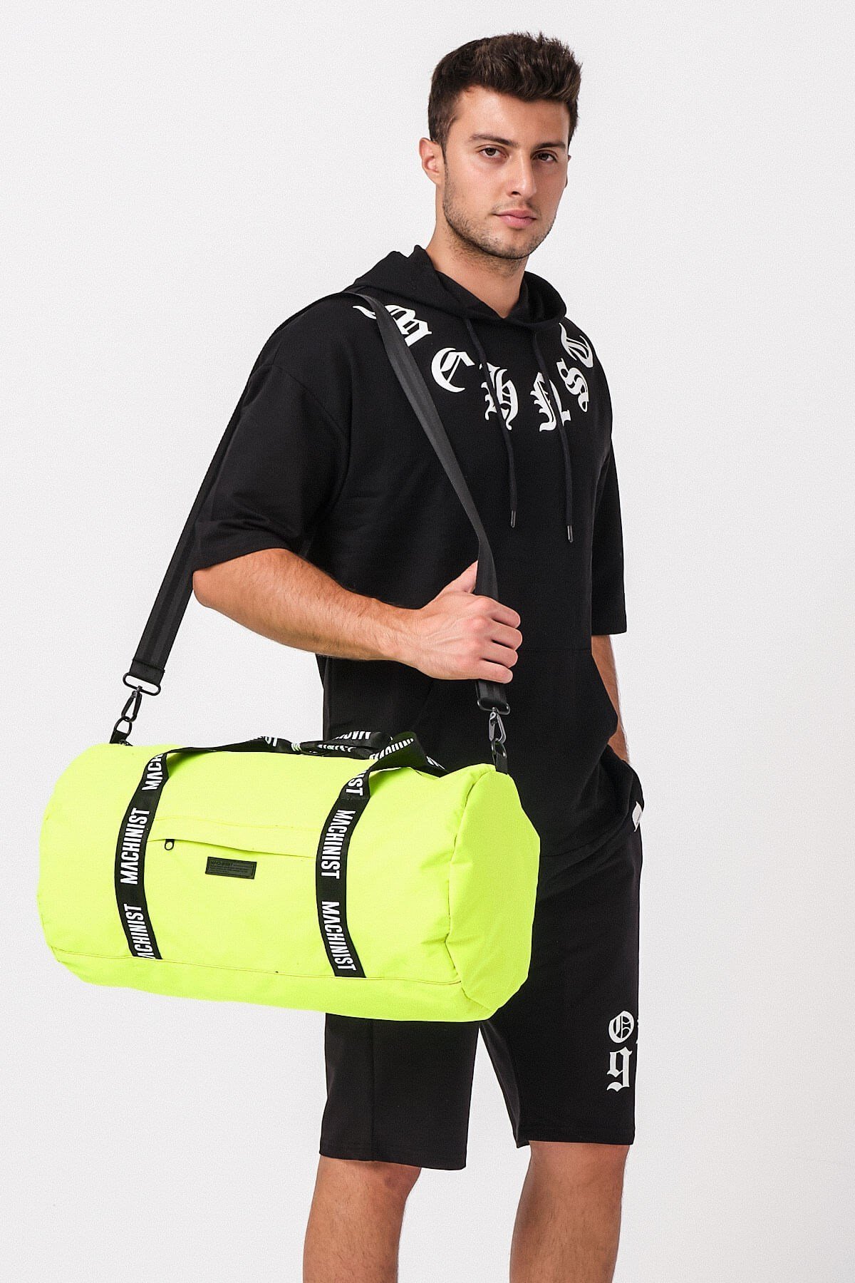 Machinist Silindir Neon Spor Çantaşı