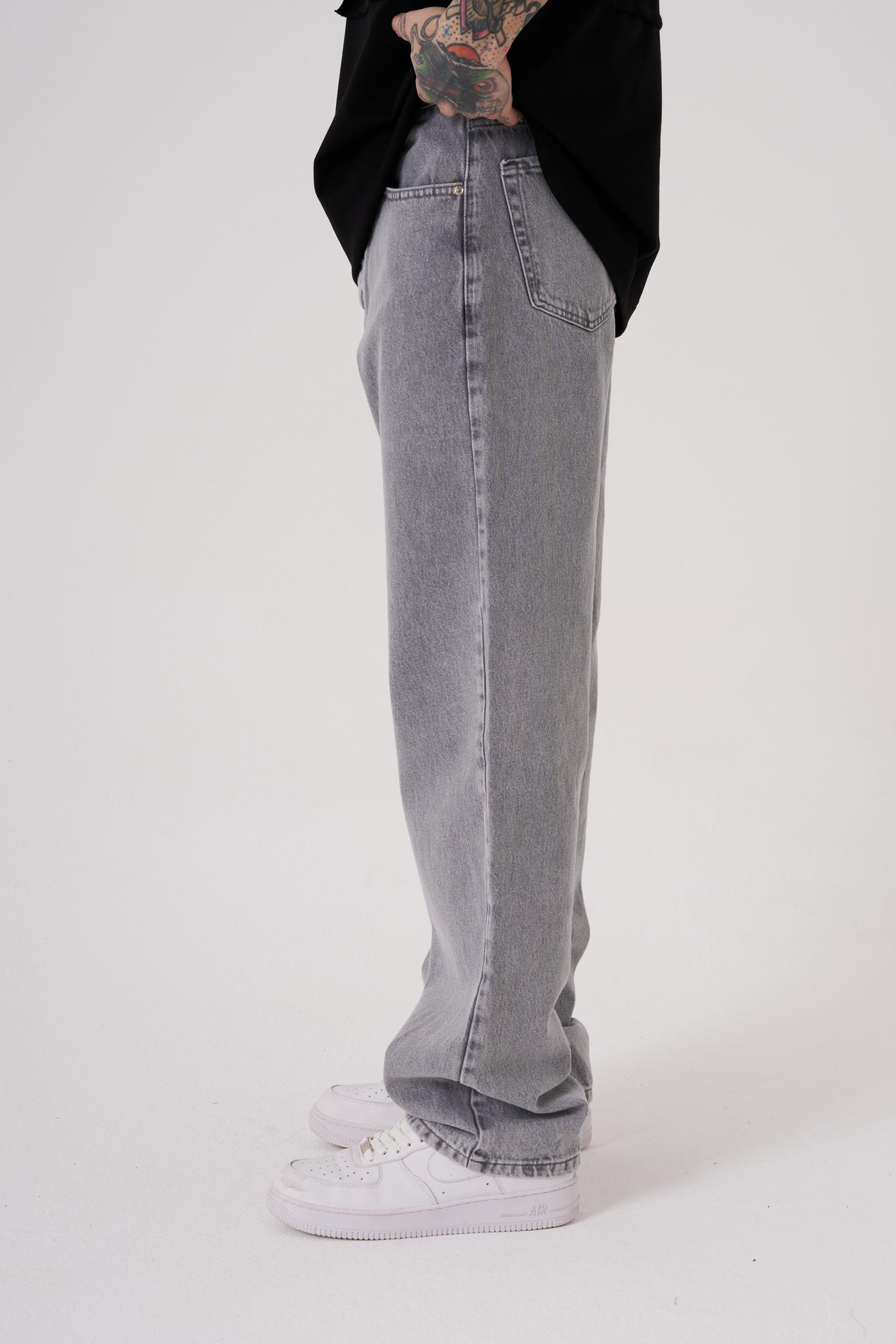 BAGGY FIT RELAXED JEAN PANTOLON GHOST