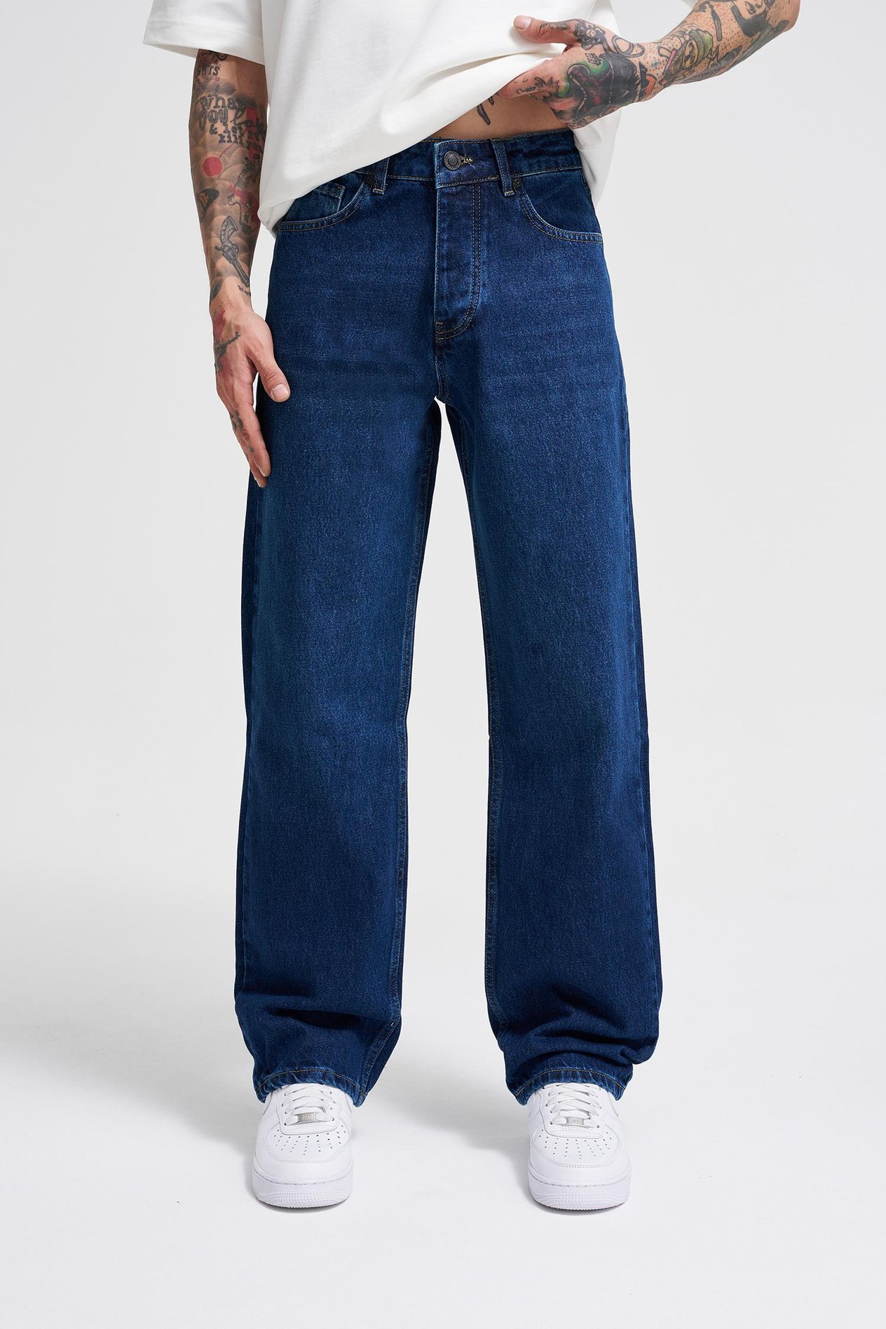 Baggy Relaxed Jean Lacivert Basic Pantolon