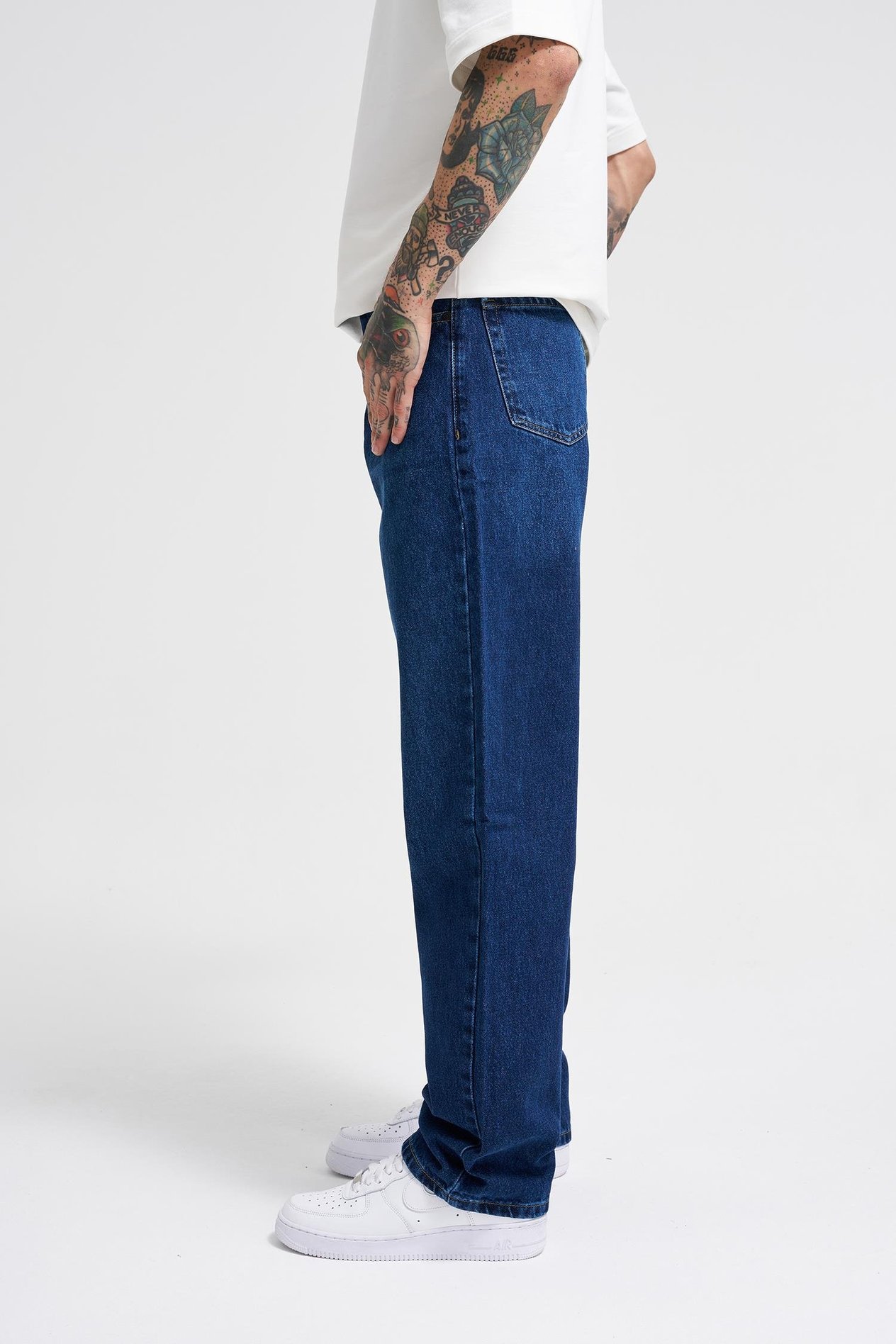 Baggy Relaxed Jean Lacivert Basic Pantolon
