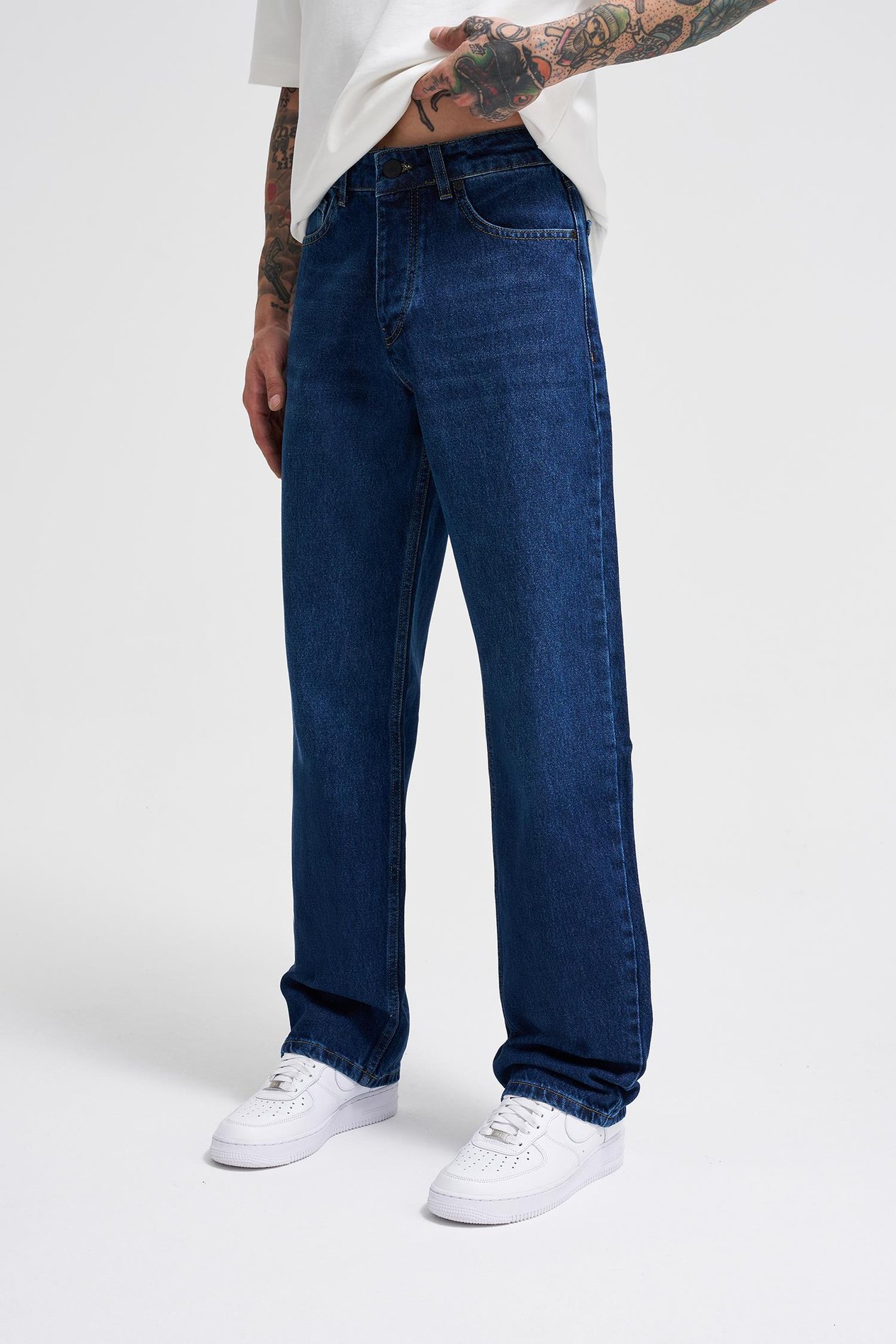 Baggy Relaxed Jean Lacivert Basic Pantolon