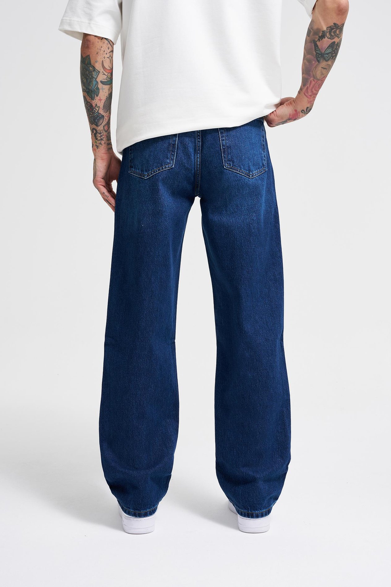 Baggy Relaxed Jean Lacivert Basic Pantolon