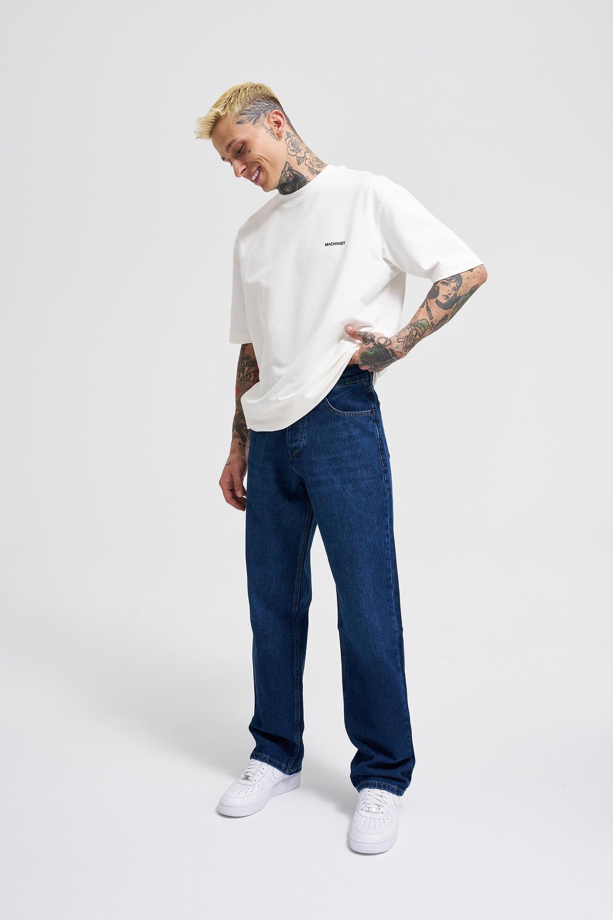 Baggy Relaxed Jean Lacivert Basic Pantolon