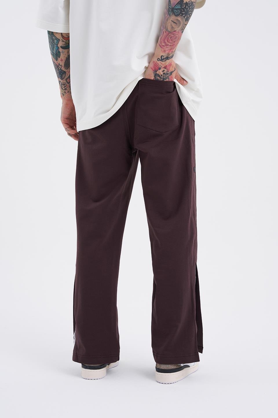 BAGGY RELAXED MC-87 BUTTON ALT EŞOFMAN KAHVERENGİ