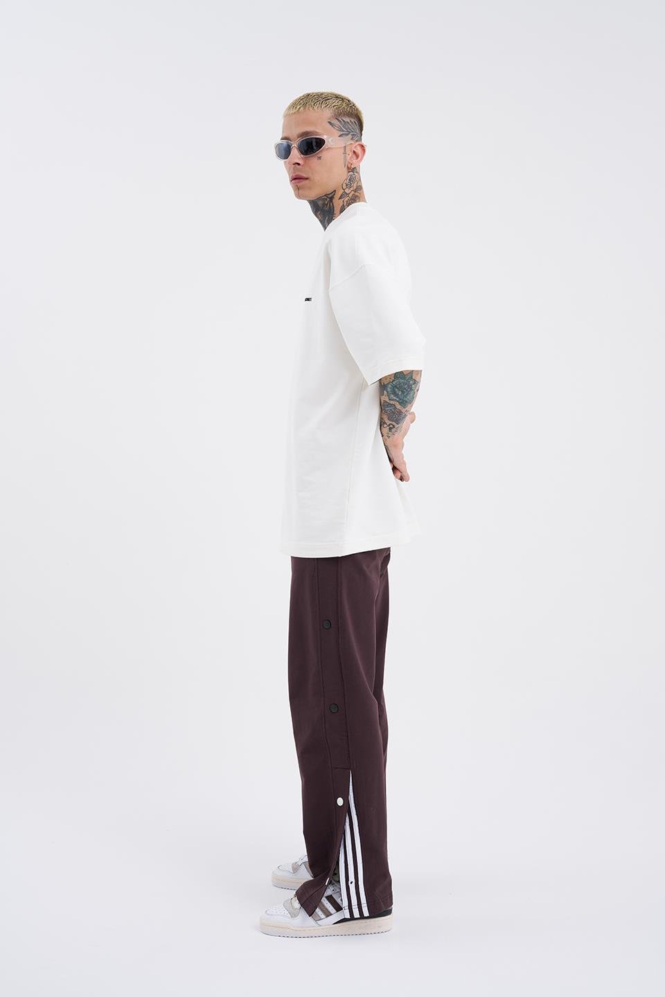 BAGGY RELAXED MC-87 BUTTON ALT EŞOFMAN KAHVERENGİ