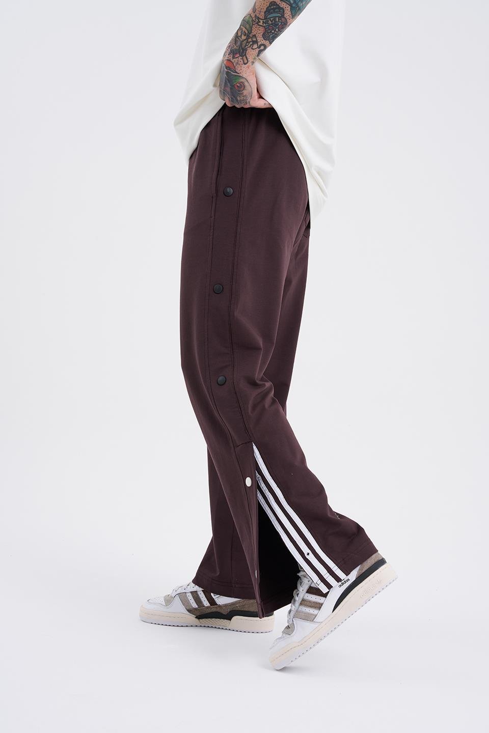 BAGGY RELAXED MC-87 BUTTON ALT EŞOFMAN KAHVERENGİ