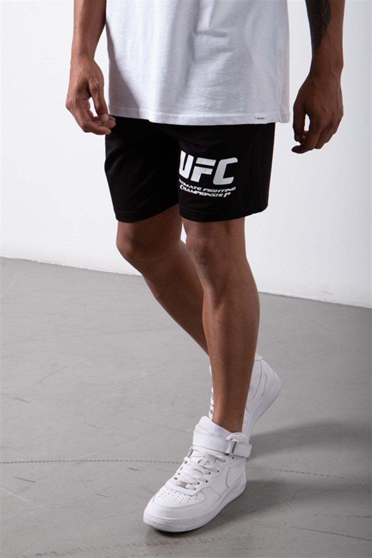 UFC Cepli Bel Lastikli Mini Şort SİYAH