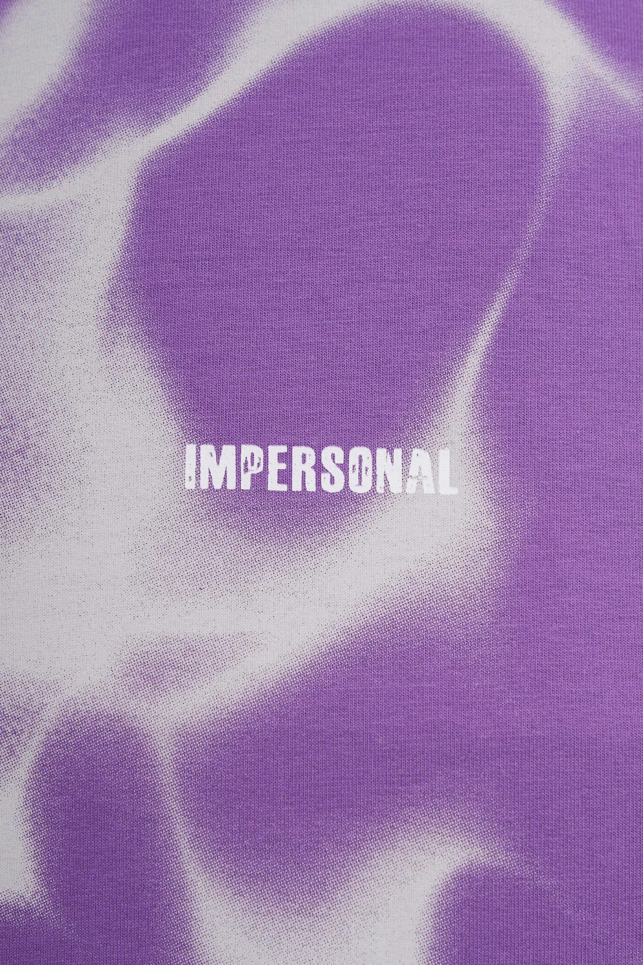 Erkek All Over Abstract Pattern Printed Oversi̇ze Ti̇şört NEW PURPLE