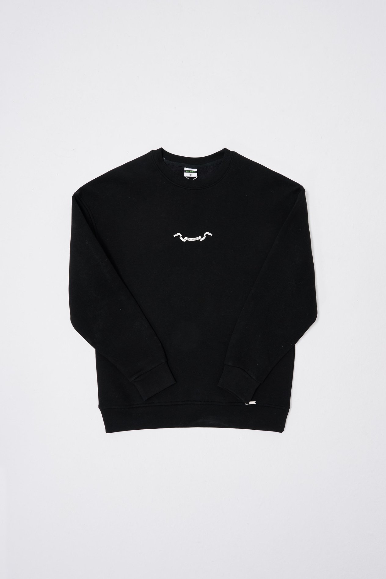 Erkek Angel and Ribbon Printed Sweatshirt BLACK