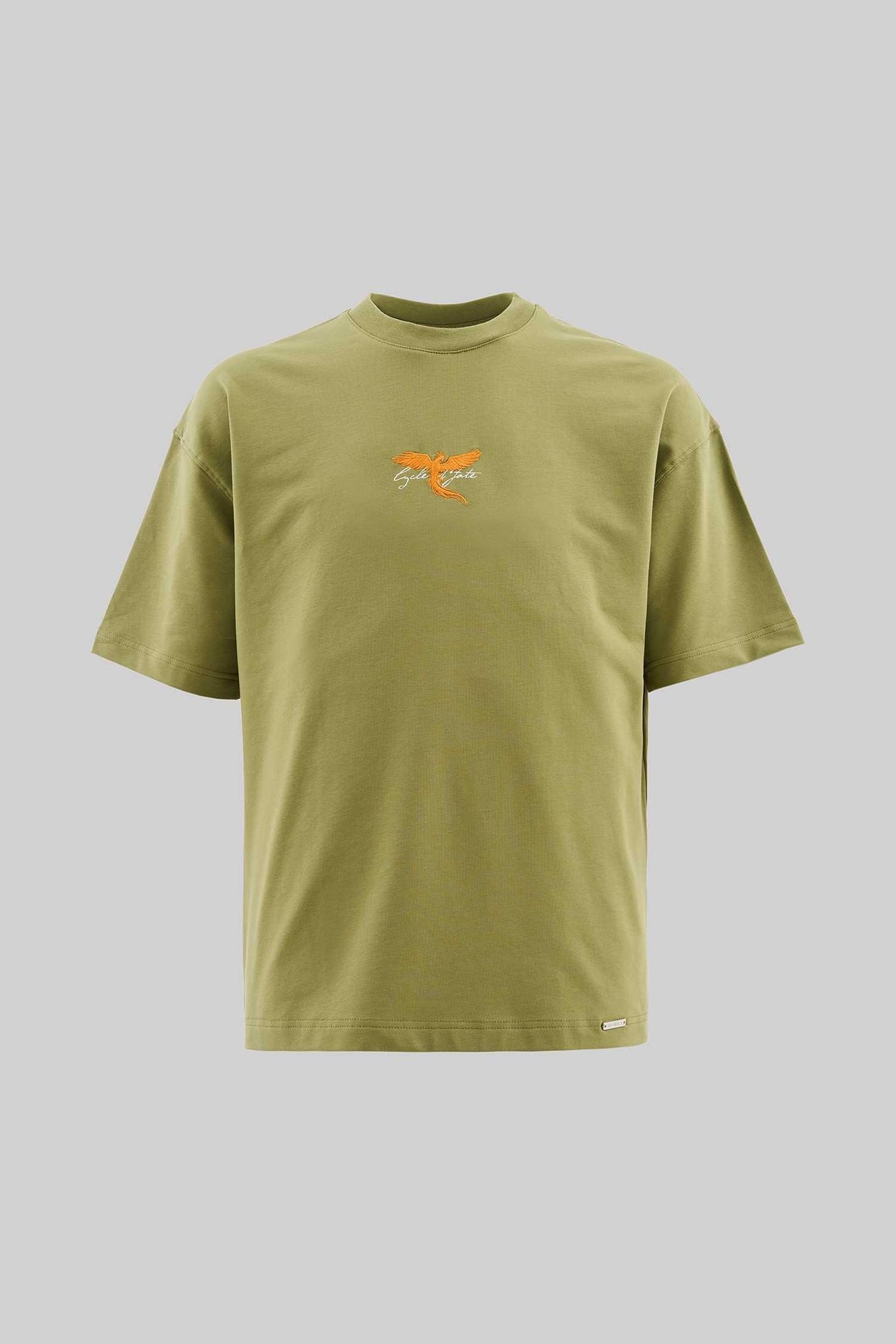 Erkek Anka Printed Oversi̇ze Ti̇şört ARMY GREEN
