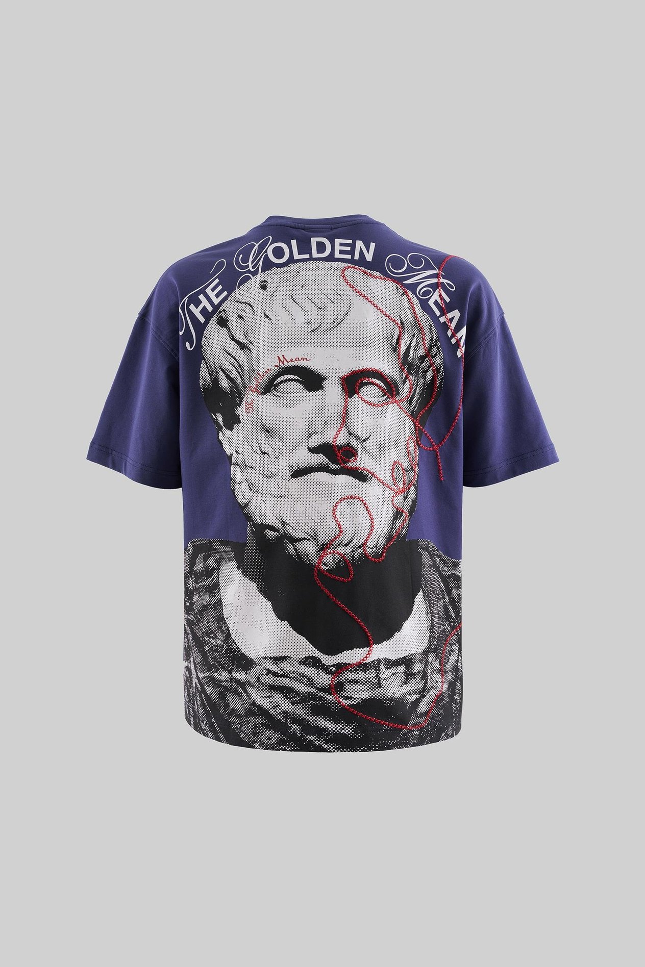 Erkek Aristotle Oversize Lacivert Tişört