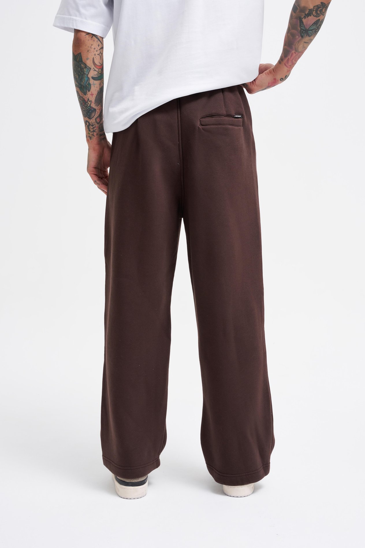 Erkek Baggy Oversize Kahverengi Eşofman Altı