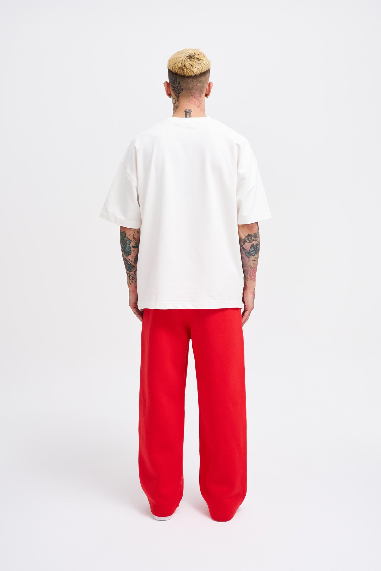 Erkek Baggy Oversize Kırmızı Eşofman Altı