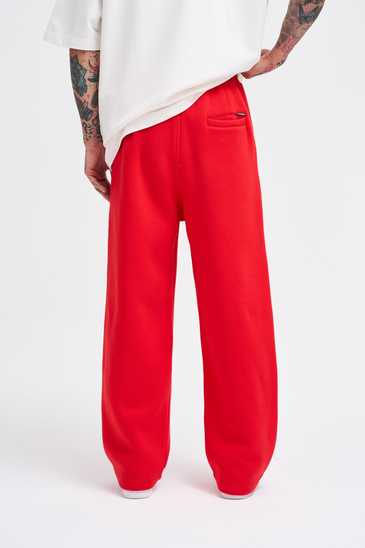 Erkek Baggy Oversize Kırmızı Eşofman Altı