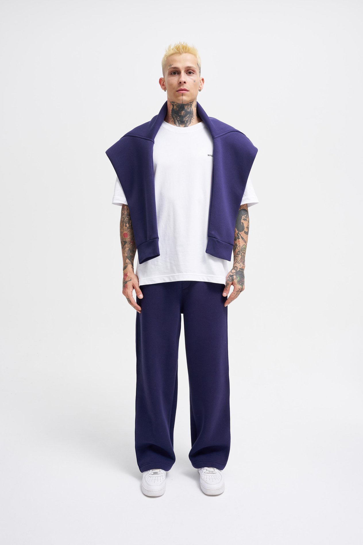 Erkek Baggy Oversize Lacivert Eşofman Altı