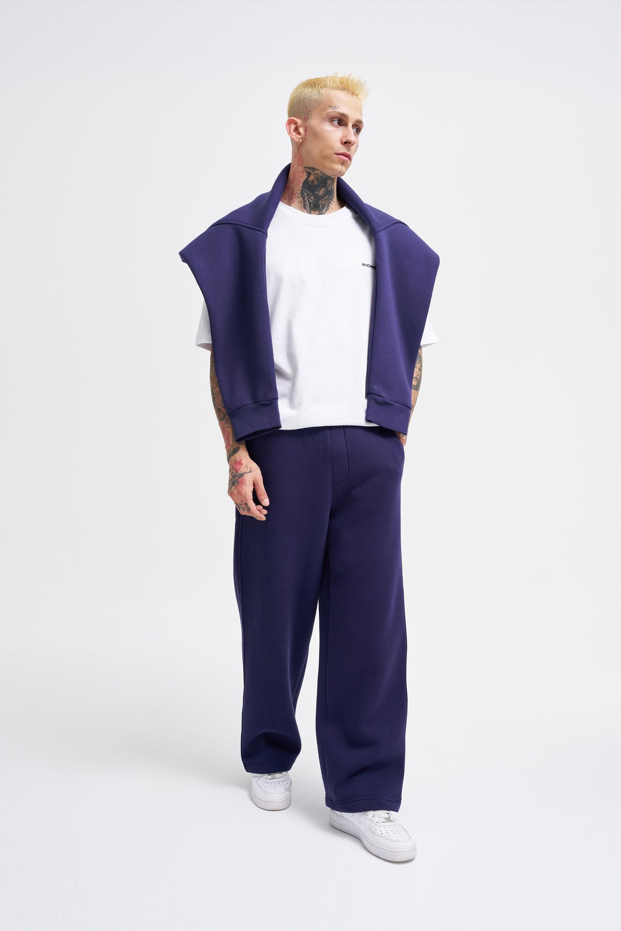 Erkek Baggy Oversize Lacivert Eşofman Altı