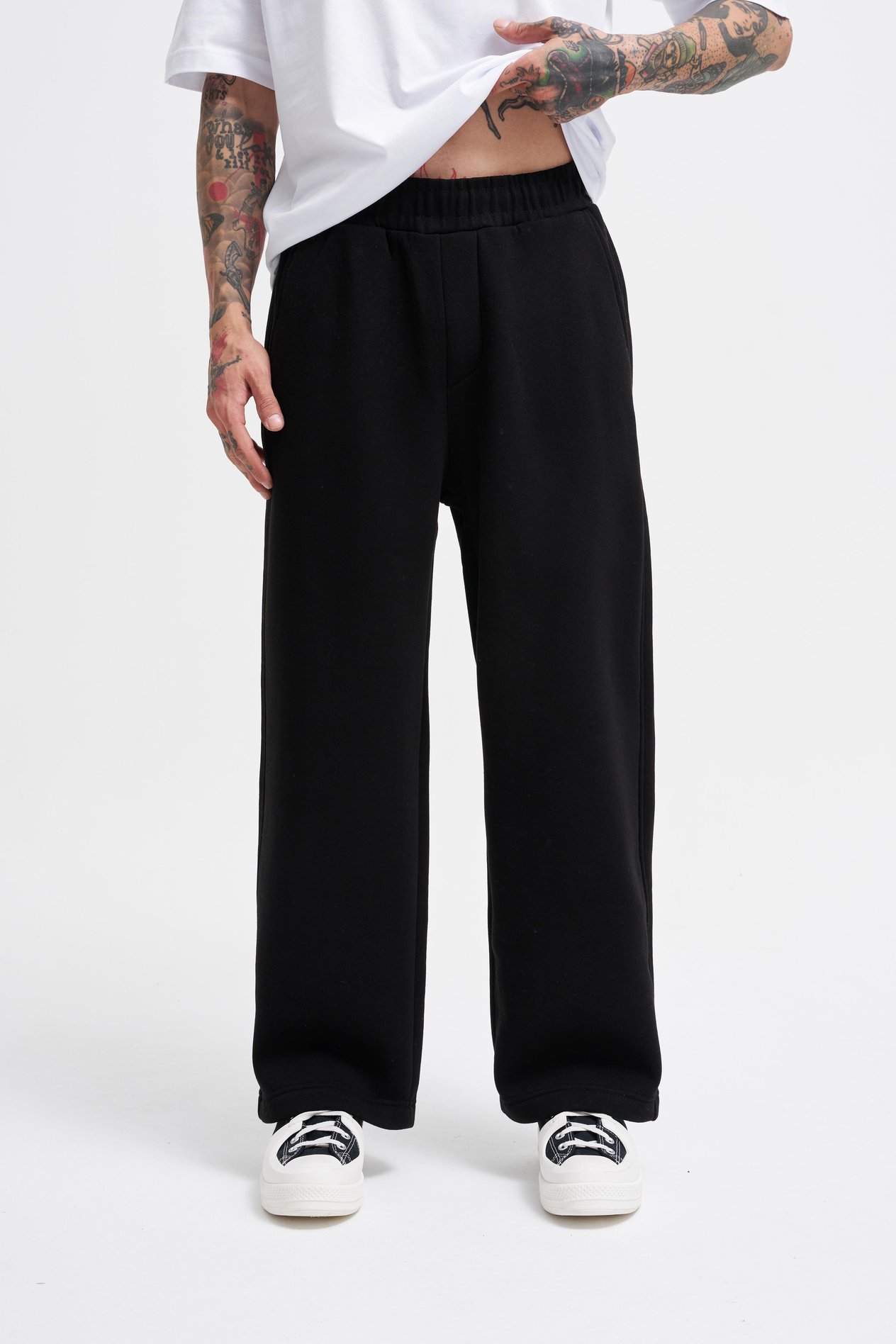 Erkek Baggy Oversize Siyah Eşofman Altı