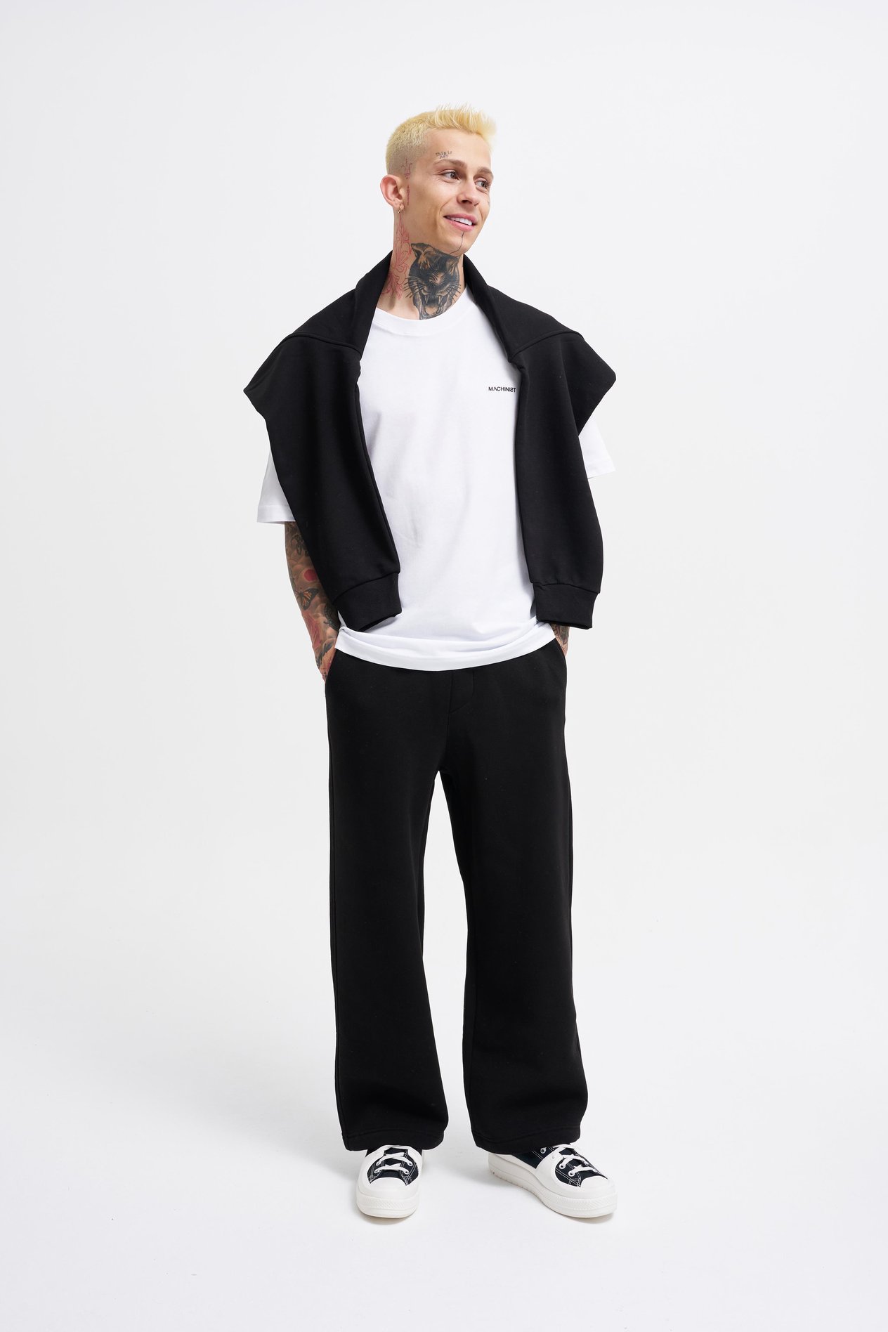 Erkek Baggy Oversize Siyah Eşofman Altı