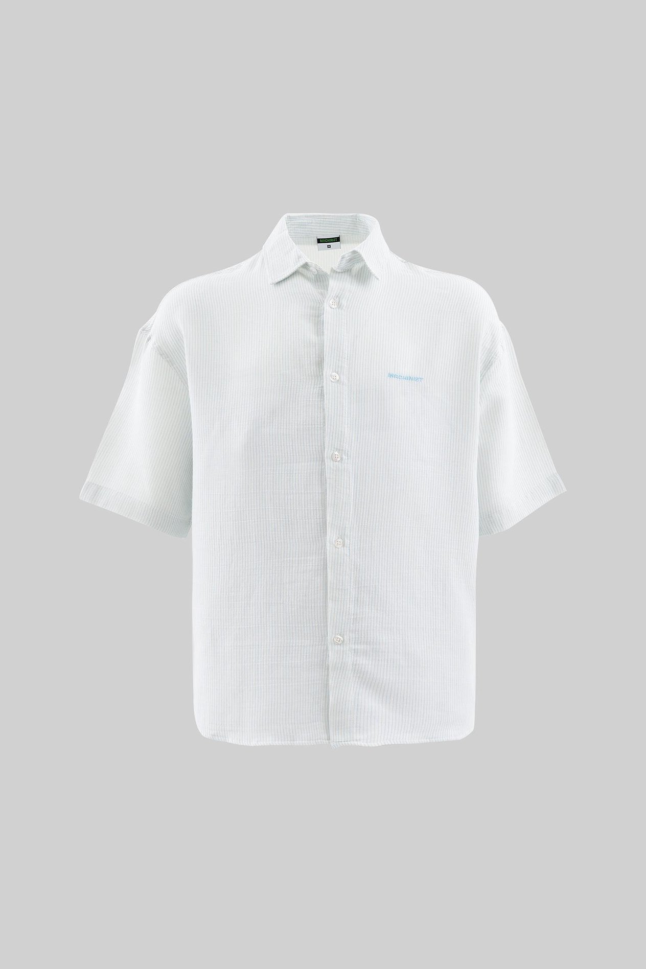 Erkek Basic Contrast Striped Cotton Baby Mavi Gömlek